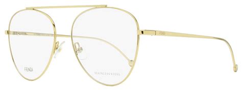 fendi ff 0352 j5g|FENDI Aviator Eyeglasses FF0352 J5G Gold 56mm 352.